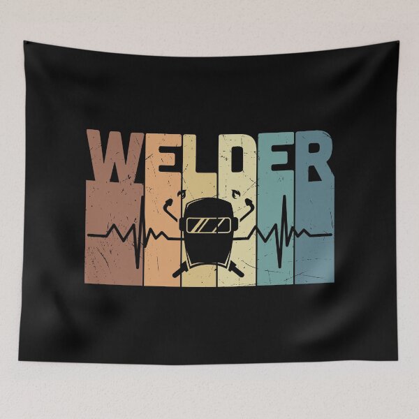 Item preview, Retro Vintage Distressed Typography I Am a Welder - Trendy Welding Is Like Sewing With Fire Design Gift Idea For Welders designed and sold by Prince - Bestseller ★★★★★.