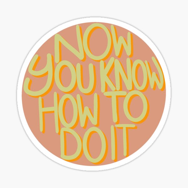 now you know Sticker for Sale by vasa221