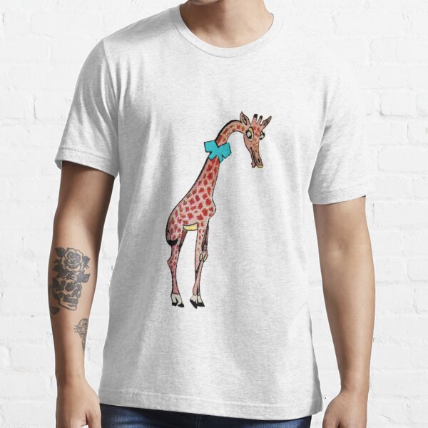 Womens Giraffe Shirt for Women Plus Size Graphic Higher Than Funny V-Neck  T-Shirt