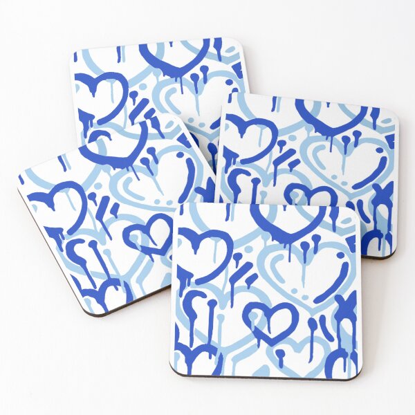 Item preview, blue drippy hearts designed and sold by carinadaviss.