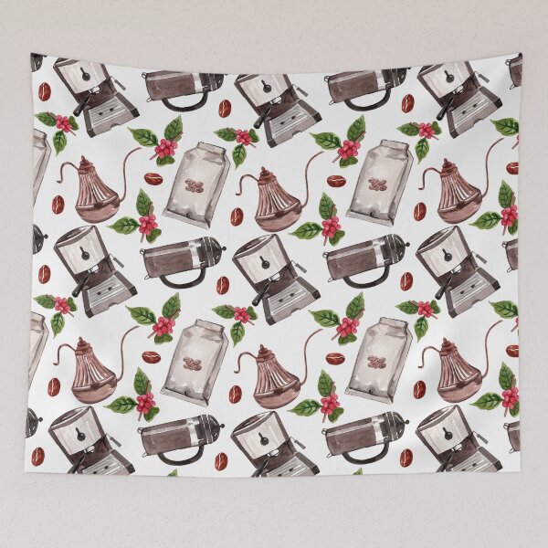 Item preview, All About Coffee Pattern designed and sold by ShopLizCreates.
