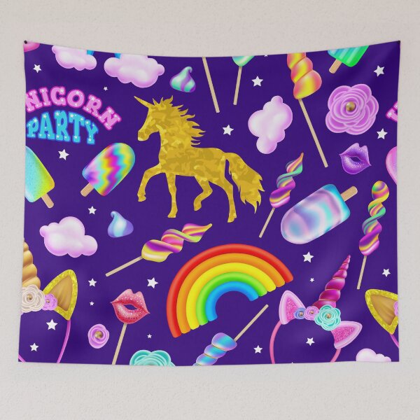 Item preview, Cute Rainbow Unicorn Party Face With Flowers Floral tropical Corn Socks For Girls Women Daughters designed and sold by NOorYES.