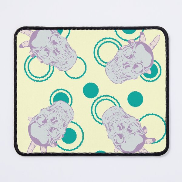 Item preview, skulls pattern with cool vintage pop art vibes and fresh colors  designed and sold by Half Mess.