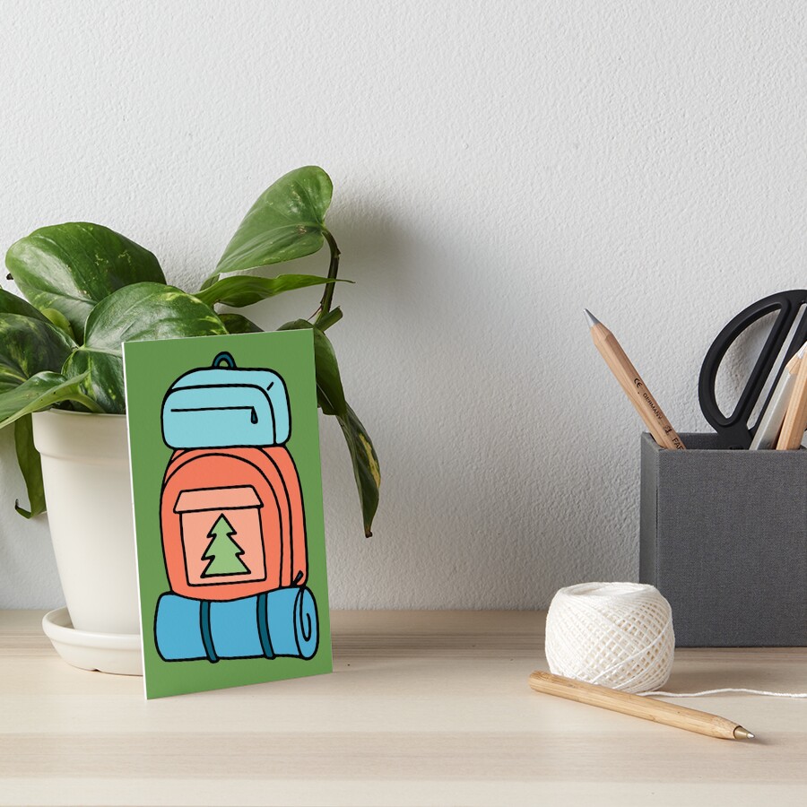 "Backpacking" Art Board Print for Sale by murialbezanson Redbubble