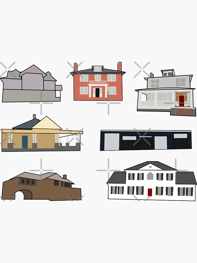 "One Tree Hill houses" Sticker for Sale by ashshaiv Redbubble