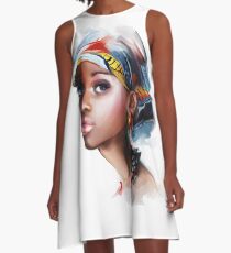 Afrikanerin A-Linien Kleid