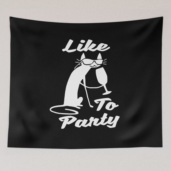 Item preview, Funny Cat Lover Like To Party designed and sold by AmethystMurad.
