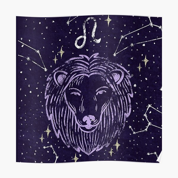 "Leo Zodiac Sign" Poster for Sale by TheHotIgloo Redbubble