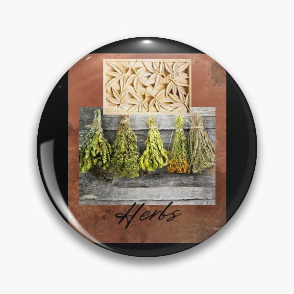 Item preview, Hanging Herbs Faux Texture Old World Style Design designed and sold by EarthArtDesigns.