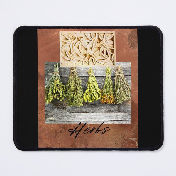 Item preview, Hanging Herbs Faux Texture Old World Style Design designed and sold by EarthArtDesigns.