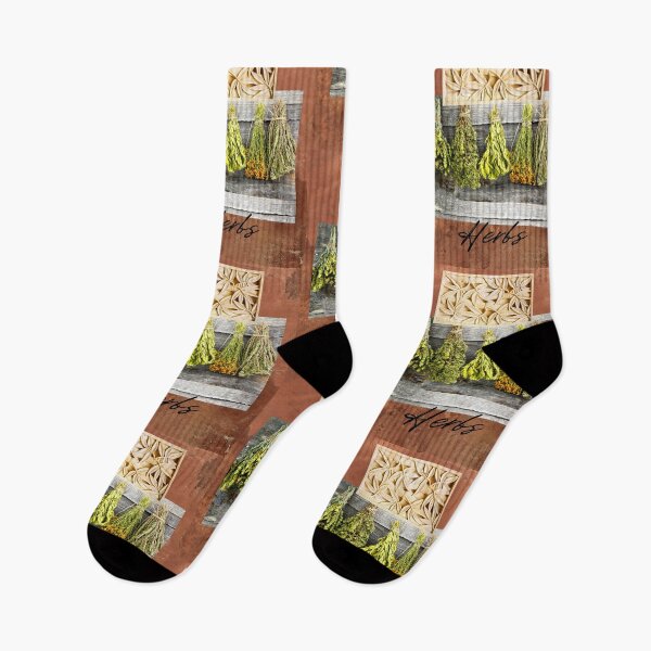 Item preview, Hanging Herbs Faux Texture Old World Style Design designed and sold by EarthArtDesigns.