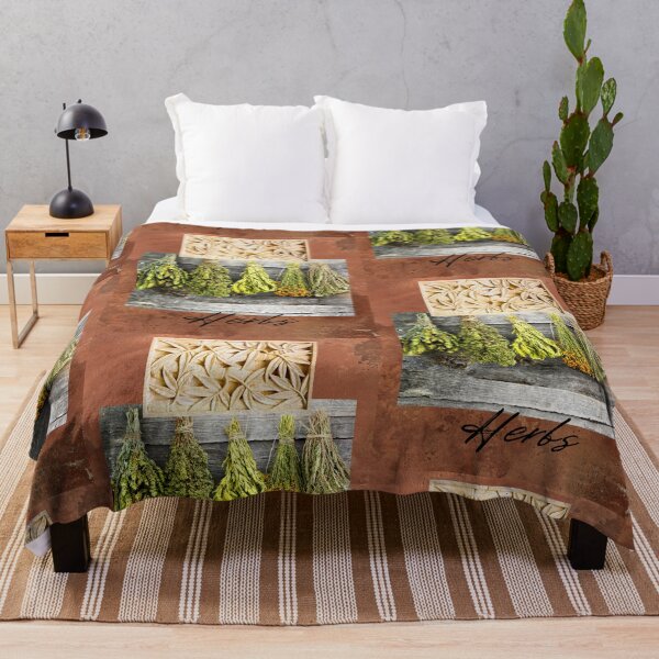 Item preview, Hanging Herbs Faux Texture Old World Style Design designed and sold by EarthArtDesigns.