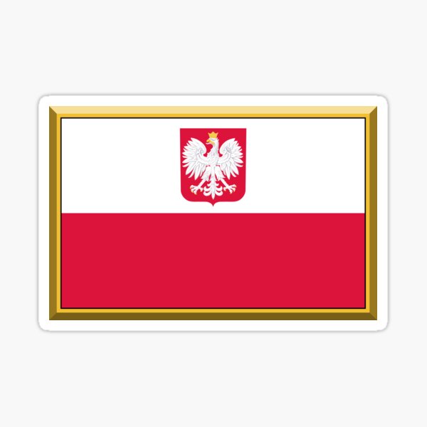 NEW FREE SHIPPING POLAND PRISMATIC  REFLECTIVE FLAG STICKER DECAL 