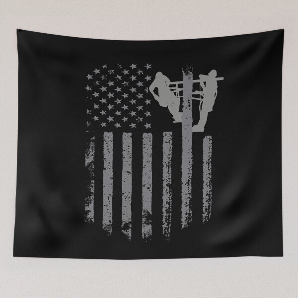 Item preview, Gift For Lineman with US American Flag designed and sold by MrEddie10.