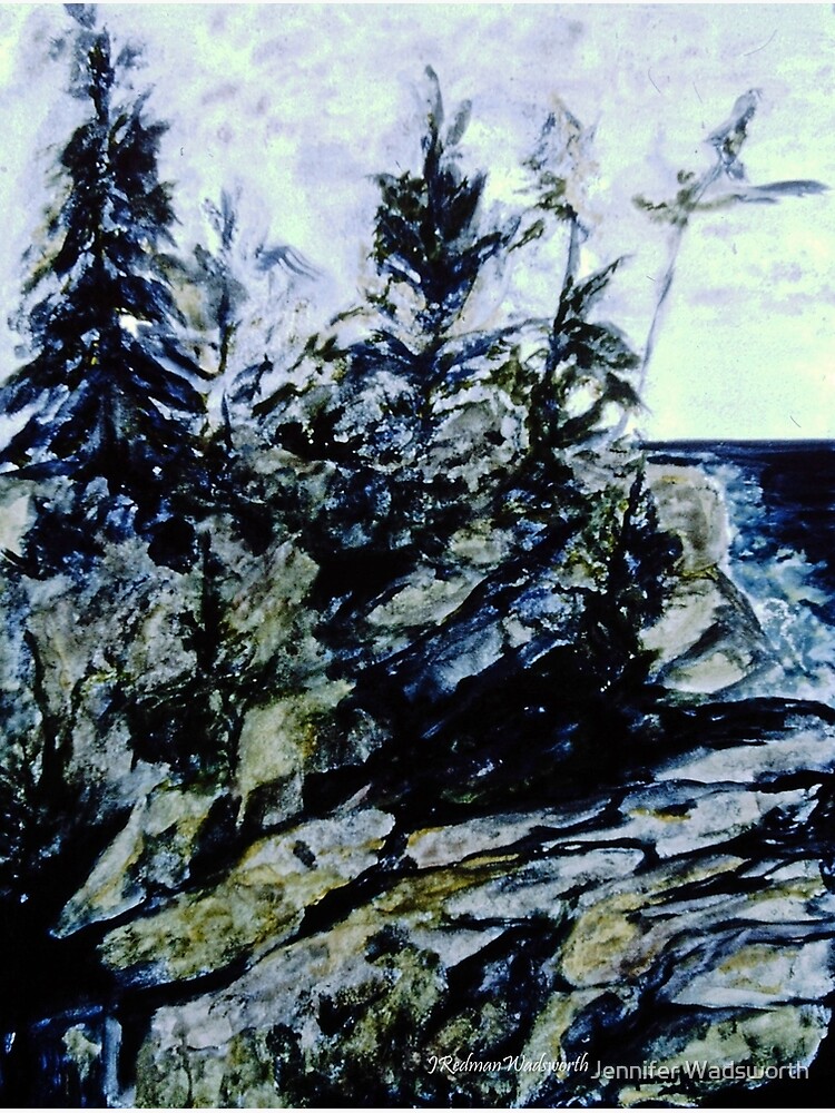 "Maine Coast Island View with background of Atlantic from Reid State