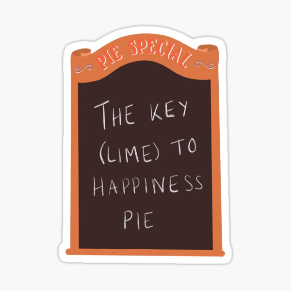 "The Key (Lime) to Happiness PieWaitress" Sticker for Sale by