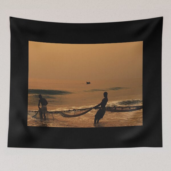 Item preview, Fishing at sunset designed and sold by heinrich.