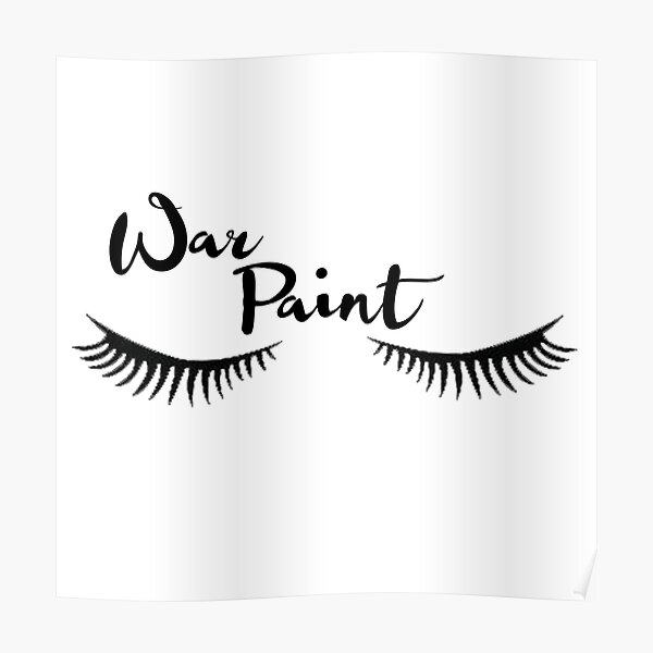 "War Paint Makeup Sticker" Poster for Sale by alanielove Redbubble