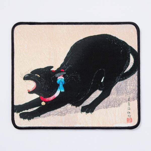 Item preview, Black Cat - Traditional Japanese Ukiyo-e Illustration designed and sold by FrostMintStudio.