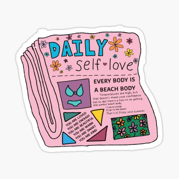 "Cute Self Love " Sticker For Sale By Wiamezaa12 | Redbubble