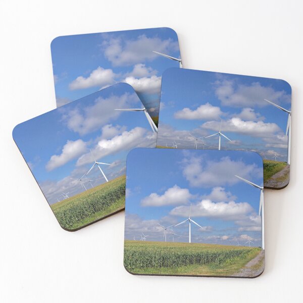 Item preview, Electric Wind Turbines in Cornfield designed and sold by hamiltonphotos.