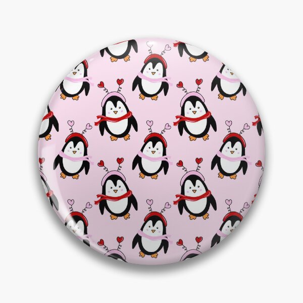Item preview, Valentine Penguins with Pink and Red Heart Headbands and Scarves, made by EndlessEmporium designed and sold by EndlessEmporium.