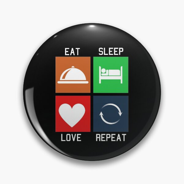 Item preview, eat sleep love repeat, valentines day funny gift design designed and sold by Gifts-Trend.