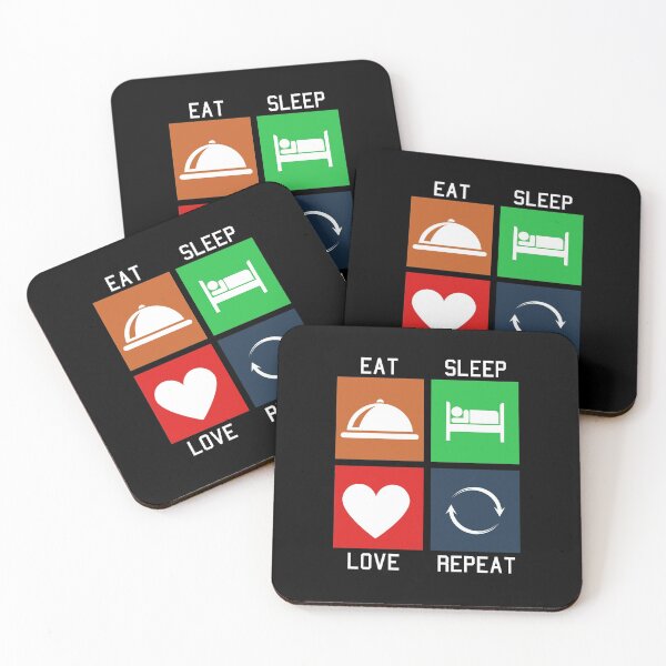 Item preview, eat sleep love repeat, valentines day funny gift design designed and sold by Gifts-Trend.