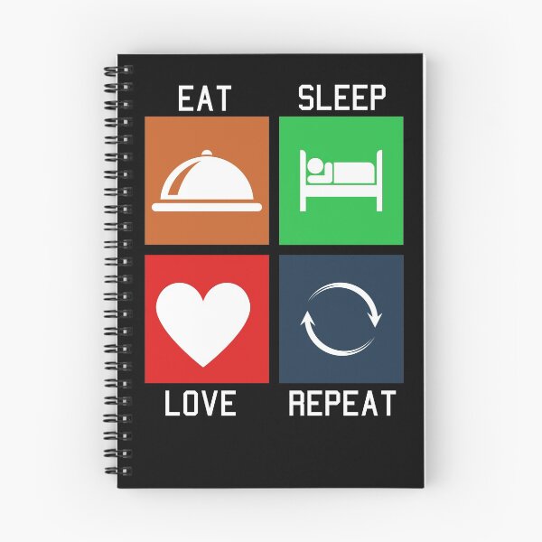Item preview, eat sleep love repeat, valentines day funny gift design designed and sold by Gifts-Trend.