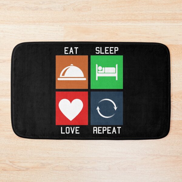 Item preview, eat sleep love repeat, valentines day funny gift design designed and sold by Gifts-Trend.