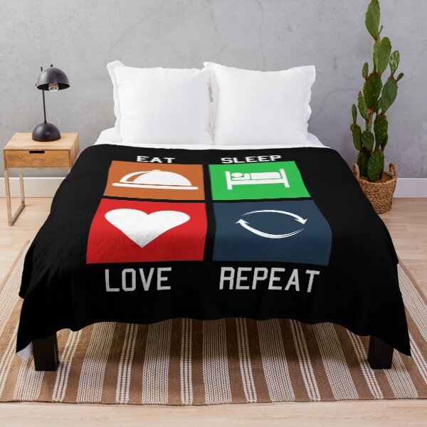 Item preview, eat sleep love repeat, valentines day funny gift design designed and sold by Gifts-Trend.