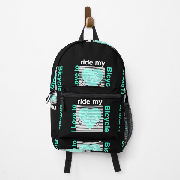 Item preview, I Love to Ride my Bicycle - Stop pollution - Can the Carbon in 2022 New Year resolutions to Change your Nature Black & Teal Edition designed and sold by SpArtk.