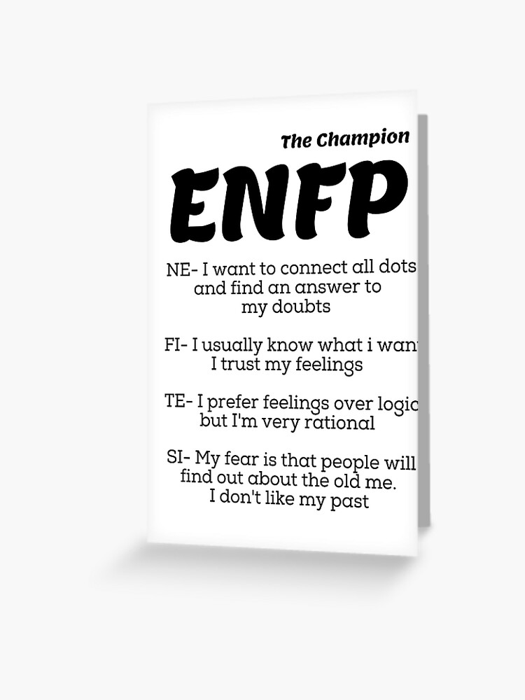 ENFP MBTI Personality Type. NE FI TE SI | Postcard