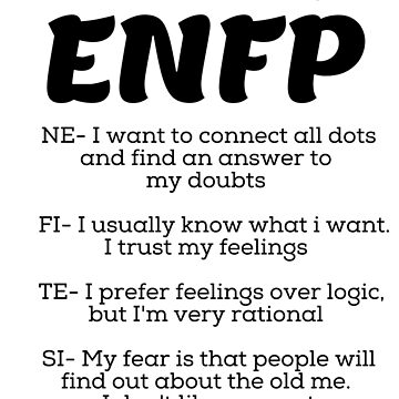 ENFP MBTI Personality Type. NE FI TE SI | Postcard
