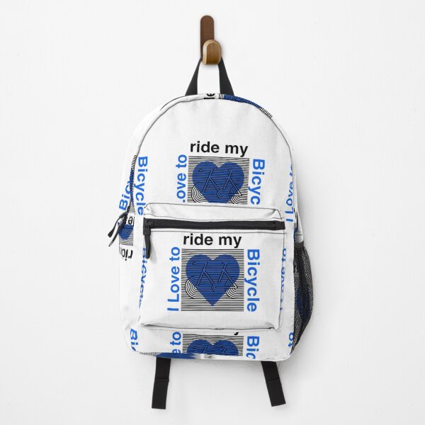 Item preview, I Love to Ride my Bicycle - Stop pollution - Can the Carbon in 2022 New Year resolutions to Change your Nature white & blue Edition designed and sold by SpArtk.