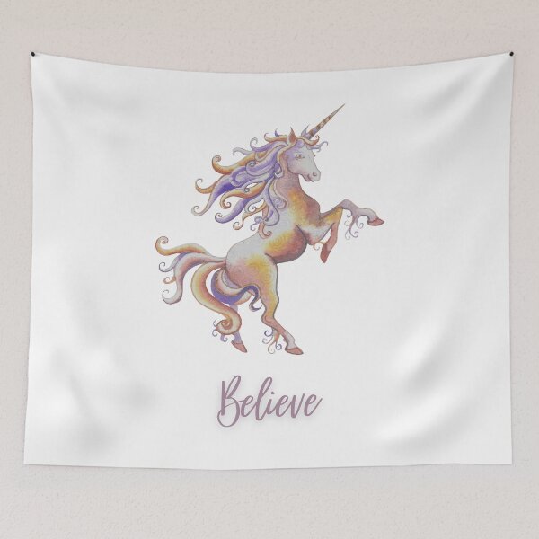 Item preview, Unicorn Believe Positive minimal Design designed and sold by HiddenPuppets.