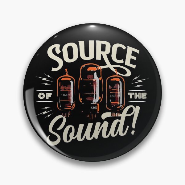 Item preview, Retro typographic emblem for tube amplifiers black shirt version designed and sold by SerifsWhiskey.