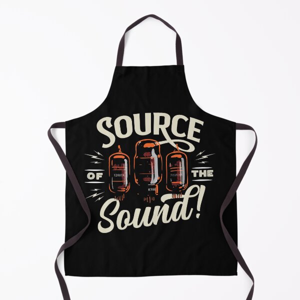 Item preview, Retro typographic emblem for tube amplifiers black shirt version designed and sold by SerifsWhiskey.