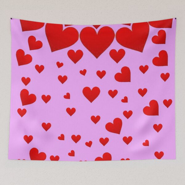 Item preview, VALENTINE RED HEARTS ABSTRACT PATTERNS PINK ART designed and sold by sharlesart.