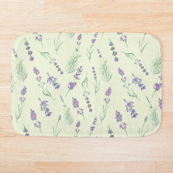 Item preview, Patrón Lavanda Sobre Fondo Amarillo Pálido designed and sold by FirstwaterRuby.