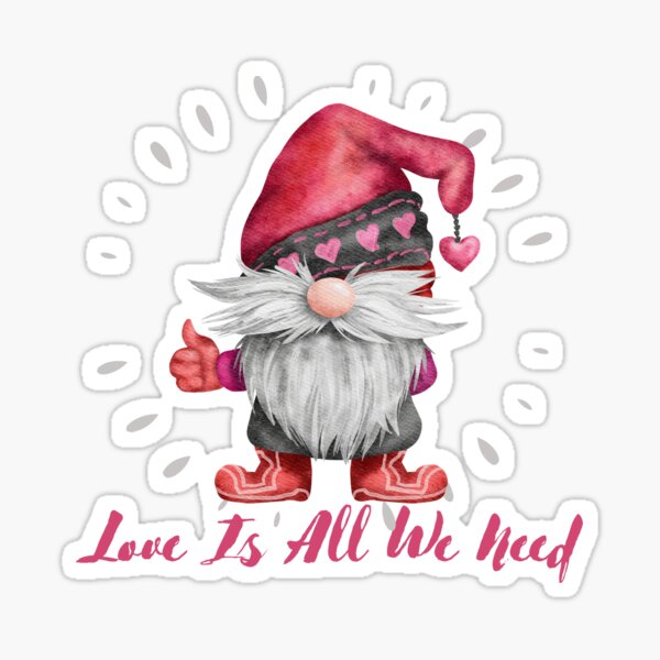 Valentines Day Gnome Love Funny Gifts Sticker