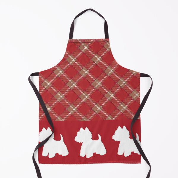 Item preview, Westie Red Plaid Square Design designed and sold by WarmAndWestie.
