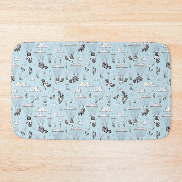 Item preview, Parachuting Beavers Free Fallin'—Blue & White designed and sold by Crooked & Beautiful .