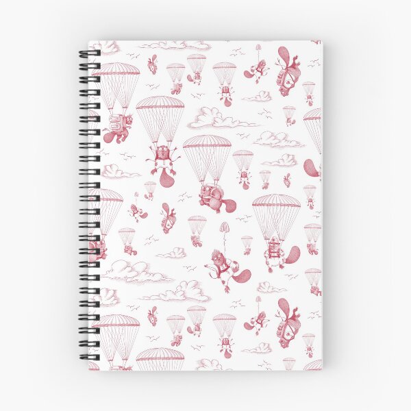 Item preview, Parachuting Beavers Free Fallin'—Red designed and sold by Crooked & Beautiful .