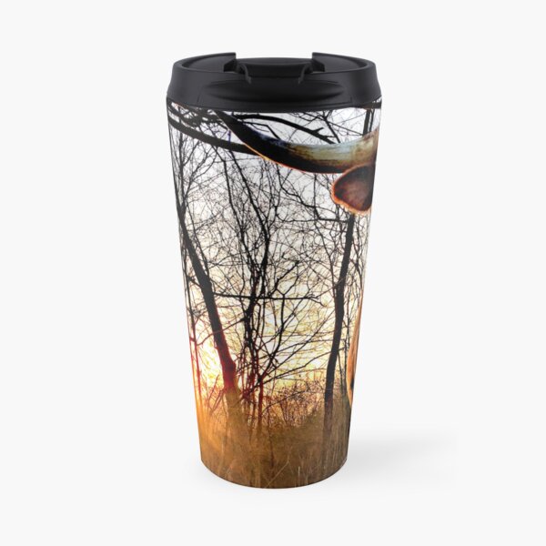 Pineywoods Bull Emerging from the Woods at Sunrise Travel Coffee Mug