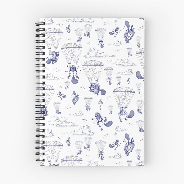 Item preview, Parachuting Beavers Free Fallin'—Blue designed and sold by Crooked & Beautiful .