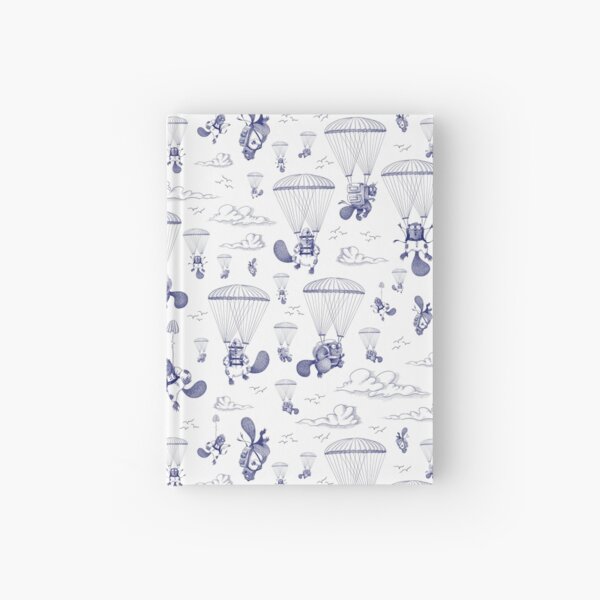 Item preview, Parachuting Beavers Free Fallin'—Blue designed and sold by Crooked & Beautiful .