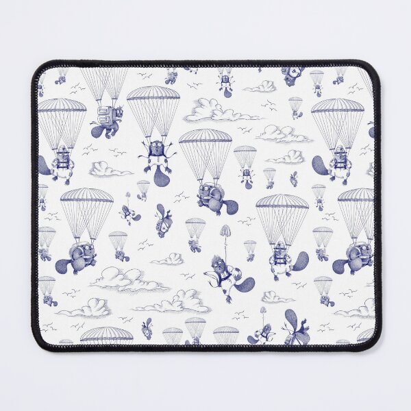 Item preview, Parachuting Beavers Free Fallin'—Blue designed and sold by Crooked & Beautiful .