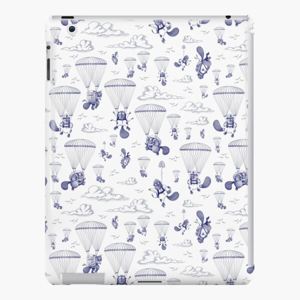 Parachuting Beavers Free Fallin'—Blue iPad Snap Case