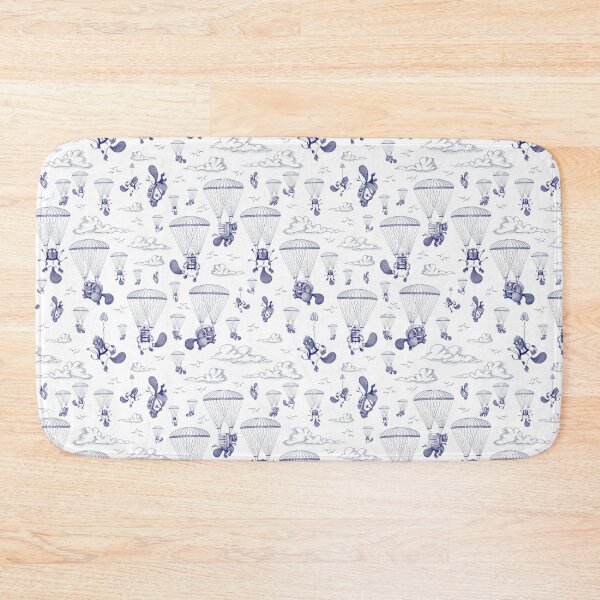 Item preview, Parachuting Beavers Free Fallin'—Blue designed and sold by Crooked & Beautiful .